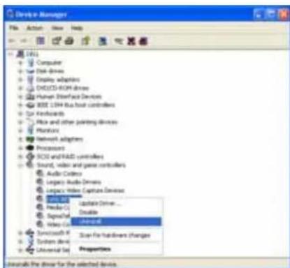 LYNX AES16e-50 - Uninstalling the AES16e Windows Driver Package in Windows XP/XP64 - 5