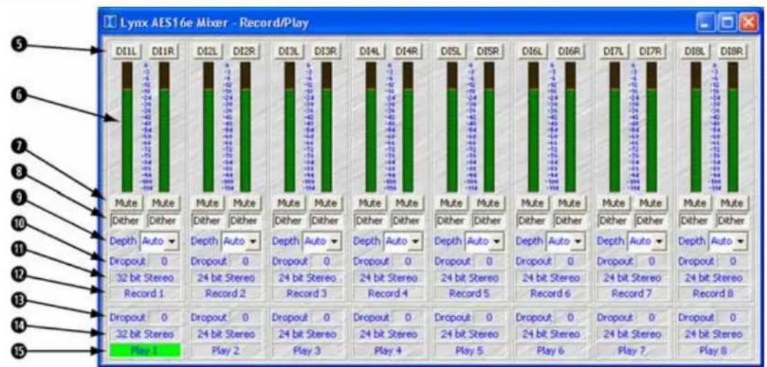 LYNX AES16e-50 - Record/Play Window - 1