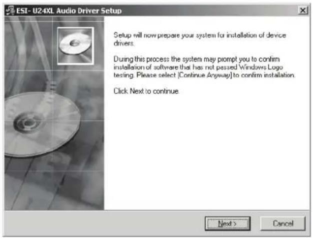 ESI U24 XL - Windows XP - 2
