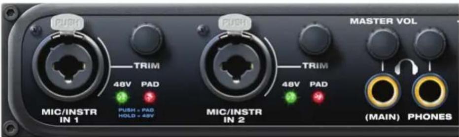 MOTU 828mk3 Hybrid - MASTER VOL AND (MAIN) PHONE JACK - 1