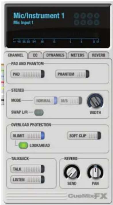 MOTU 828mk3 Hybrid - The Channel tab - 1