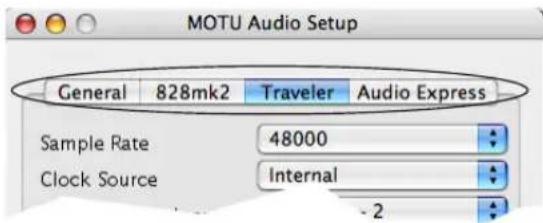 MOTU Audio Express - Multiple interfaces in MOTU Audio Setup - 1