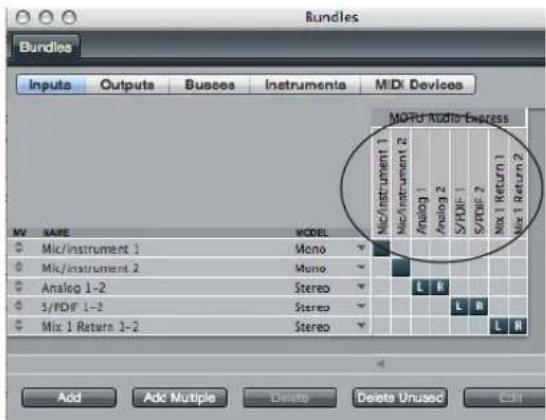 MOTU Audio Express - Edit Channel Names - 2