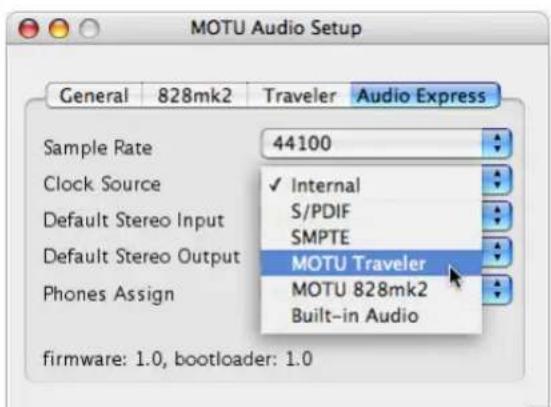 MOTU Audio Express - Resolving to other Core Audio drivers - 1