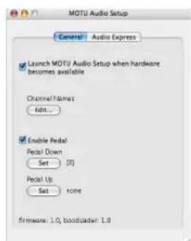 MOTU Audio Express - THE AUDIO EXPRESS SETTINGS - 3
