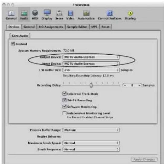 MOTU Audio Express - Logic Pro and Logic Express - 1