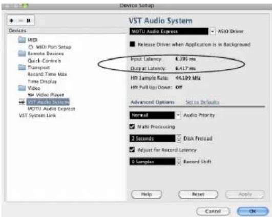 MOTU Audio Express - ADJUSTING THE AUDIO I/O BUFFER - 3