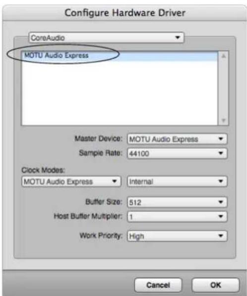 MOTU Audio Express - THE AUDIO EXPRESS SETTINGS - 1
