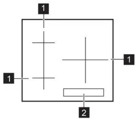 graph TD A["1"] --> B["Cross"] C["1"] --> D["Cross"] E["1"] --> F["Rectangular Box"] G["2"] --> H["Rectangular Box"]