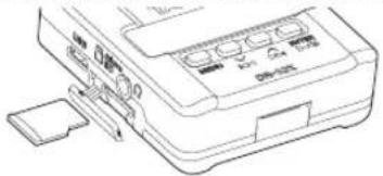 TASCAM DR-10X - Installation d'une carte microsd - 1