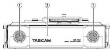 TASCAM DR-70D - Nombres de las partes - 1