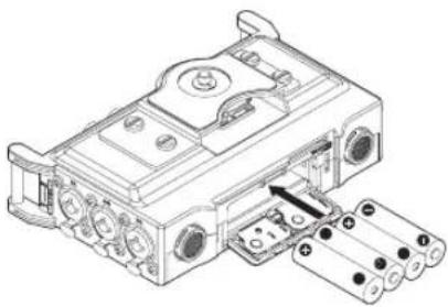TASCAM DR-70D - Emploi avec des piles AA - 1