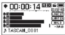 TASCAM DR-70D - ■omienzo de la grabación - 1