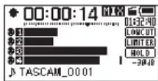 TASCAM DR-70D - starting recording - 1