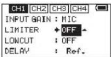 TASCAM DR-70D - Uso del limitatore - 1