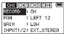 TASCAM DR-70D - Setting input destinations - 1