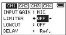 TASCAM DR-70D - リミッター機能を設定する - 1