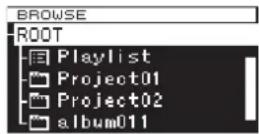 TASCAM DA-3000 - Opening the BROWSE screen - 2
