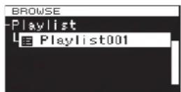 TASCAM DA-3000 - Opening the playlist screen - 4