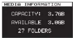 TASCAM DA-3000 - Viewing information about the media - 2