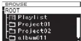 TASCAM DA-3000 - Opening the playlist screen - 2