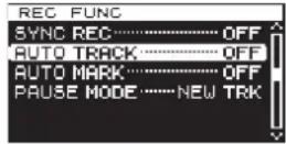 TASCAM DA-3000 - Creating new higher-numbered tracks automatically - 1