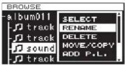 TASCAM DA-3000 - Editing folder and file names - 2