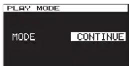 TASCAM DA-3000 - Setting the PLAY Mode - 2