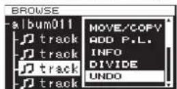 TASCAM DA-3000 - Undoing file division (UNDO/REDO) - 1