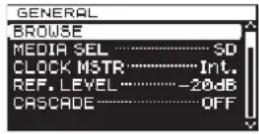 TASCAM DA-3000 - Menu operation procedures - 1