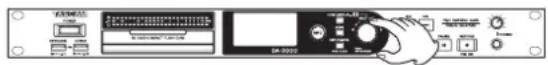 TASCAM DA-3000 - To select an item (vertically on the screen): - 1
