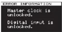 TASCAM DA-3000 - Error message (indicator red) - 1