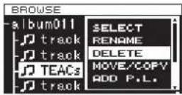 TASCAM DA-3000 - Deleting folders and files - 2