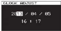 TASCAM DA-3000 - Setting the date and time - 3