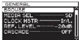 TASCAM DA-3000 - Menu structure - 1