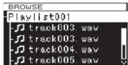 TASCAM DA-3000 - Opening the playlist screen - 5
