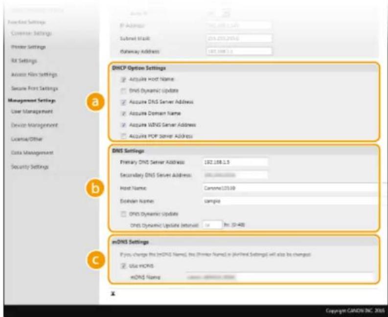 CANON ImageCLASS LBP622Cdw - ■Configuring IPv4 DNS - 1