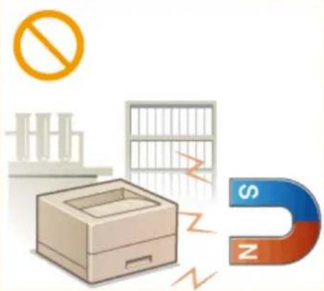 CANON ImageCLASS LBP622Cdw - Do not install in the following locations that may result in damage - 1