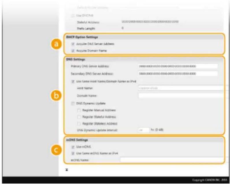 CANON ImageCLASS LBP622Cdw - ■Configuring IPv6 DNS - 1
