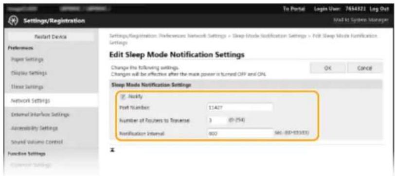 CANON ImageCLASS LBP622Cdw - ■Notifying a device management software of the power status of the machine - 1