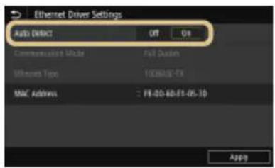 CANON ImageCLASS LBP622Cdw - Configuring Ethernet Settings - 2