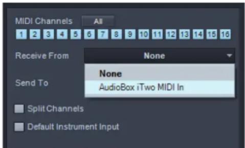 PRESONUS Audiobox iTwo - Einrichten eines externen MIDI-Master-Keyboards über die Startseite - 4