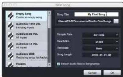 PRESONUS Audiobox iOne - Anlage eines neuen Songs - 2
