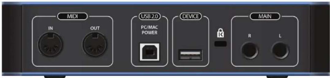 PRESONUS Audiobox iOne - Anschlüsse auf der Rückseite - 1