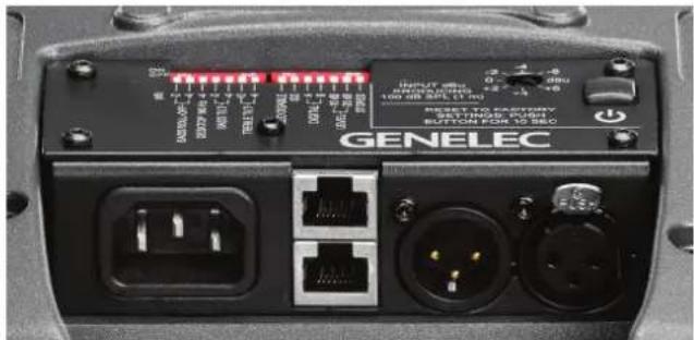 GENELEC INPUT 500 100 GB (24V/1.0V) RESET TO EARTORY SETTINGS: FREE BUT ON FOR IS NO