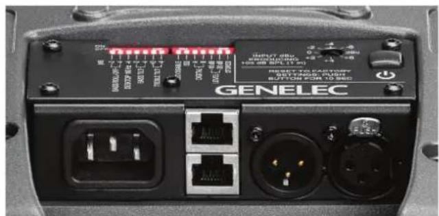 GENELEC OUTPUT ORU 100.00 SPUL 15 m INPUT OF CABLED SETTING FOR PATTERN BUTTON FOR 100%