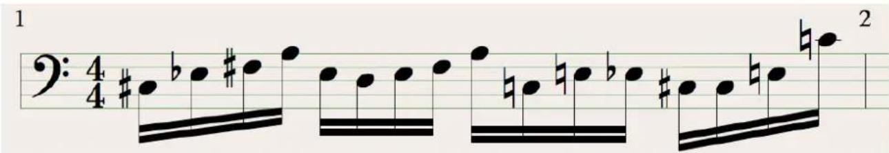 1 9: 4 b # 4 # b # b b b # b b 2