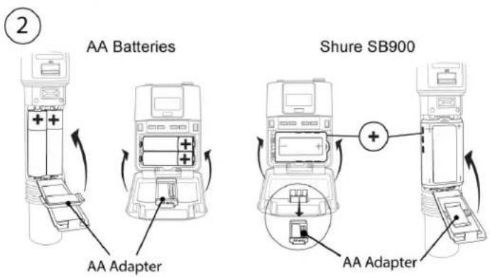 SHURE QLXD14 - Battery Installation - 2