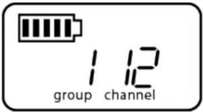 SHURE QLXD14 - ② Home Screen Display: Group and Channel/Frequency/SB900 Battery Runtime - 1