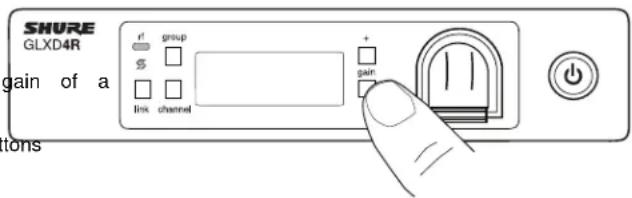 SHURE GLXD24R - Gain Adjustment - 1
